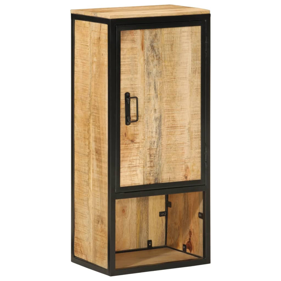 Badkamerkast 40x27x90 cm massief mangohout en ijzer
