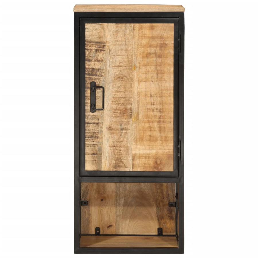 Badkamerkast 40x27x90 cm massief mangohout en ijzer