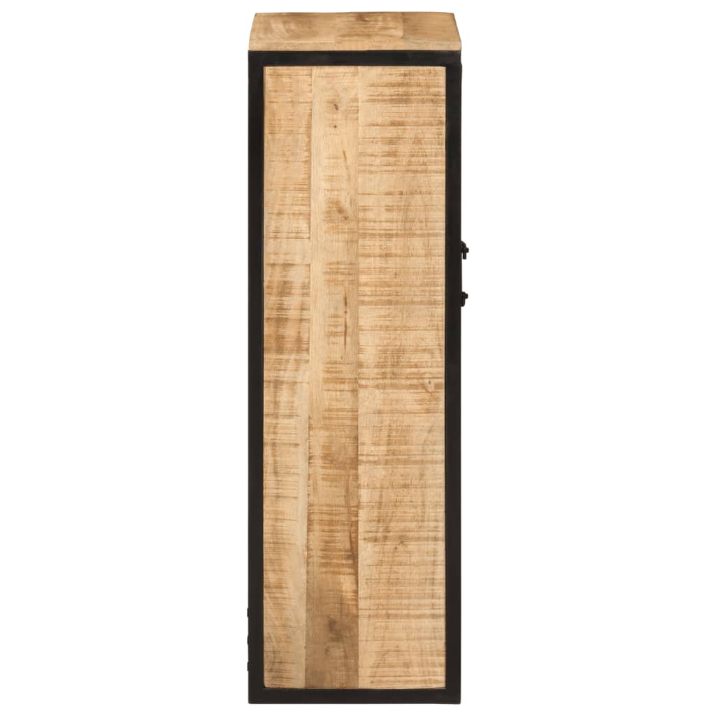 Badkamerkast 40x27x90 cm massief mangohout en ijzer