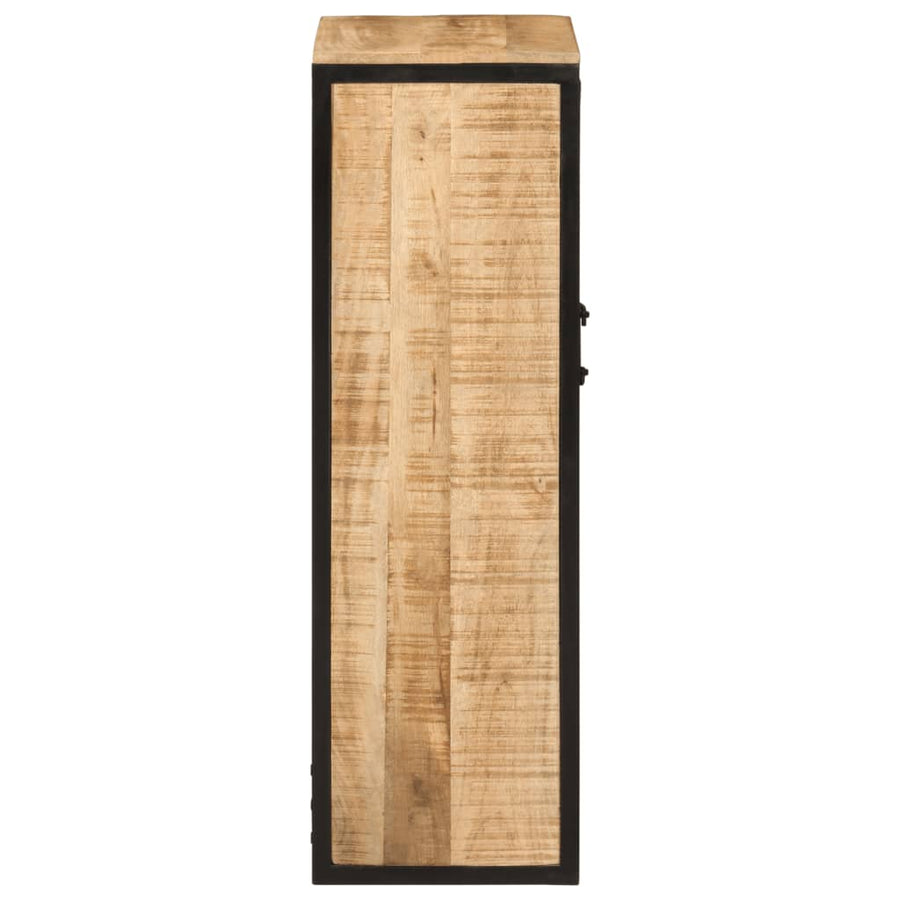 Badkamerkast 40x27x90 cm massief mangohout en ijzer