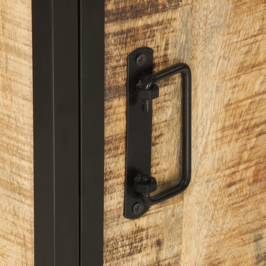 Badkamerkast 40x27x90 cm massief mangohout en ijzer