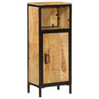 Bathroom cabinet 40x27x90 cm solid mango wood and iron