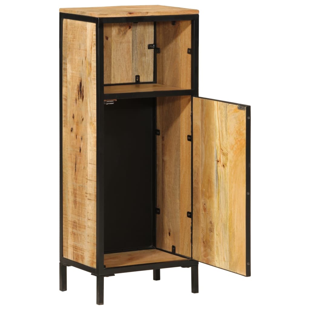 Badkamerkast 40x27x90 cm massief mangohout en ijzer