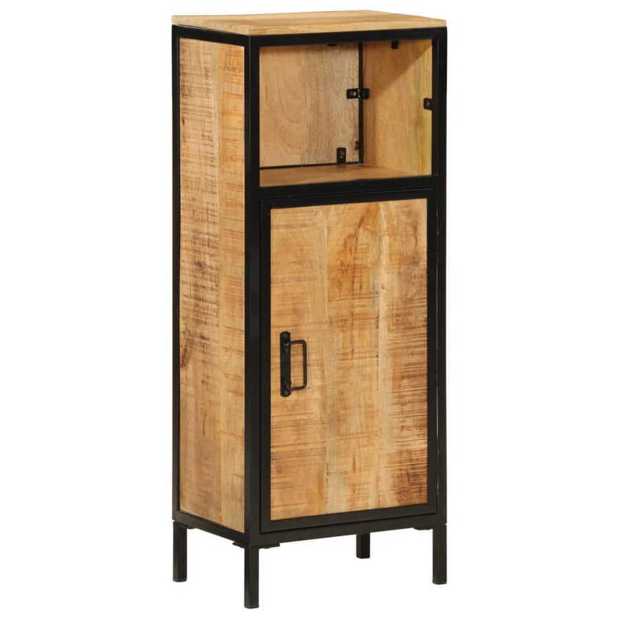 Badkamerkast 40x27x90 cm massief mangohout en ijzer