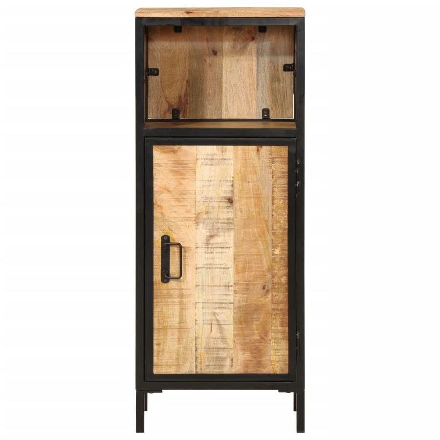 Badkamerkast 40x27x90 cm massief mangohout en ijzer