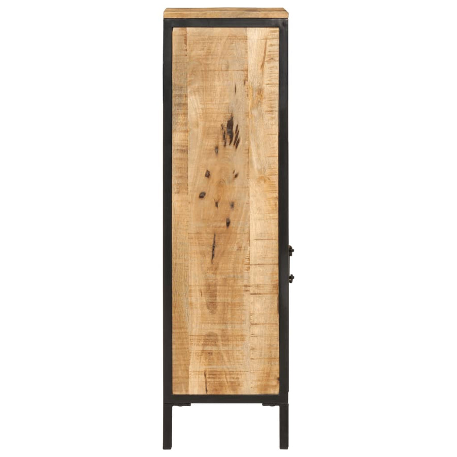 Badkamerkast 40x27x90 cm massief mangohout en ijzer