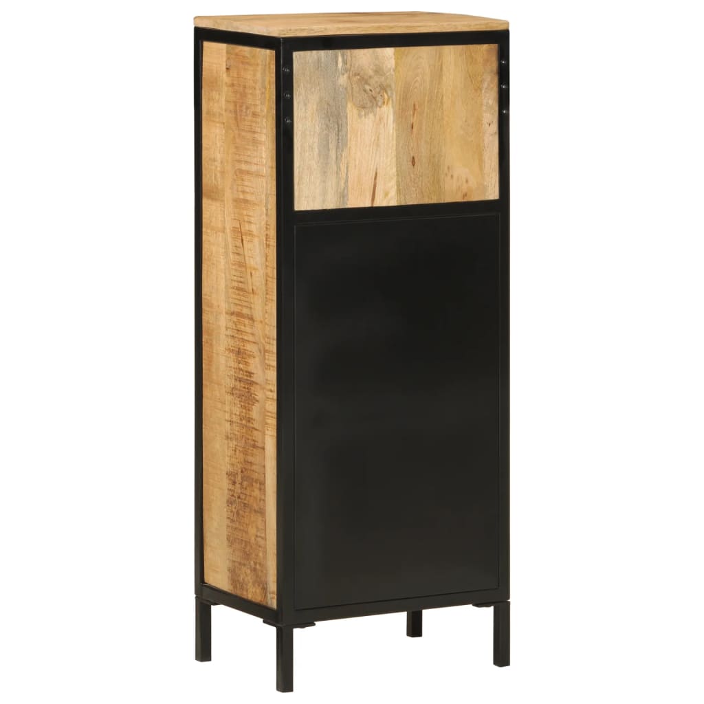 Badkamerkast 40x27x90 cm massief mangohout en ijzer
