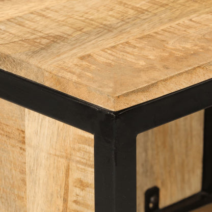 Badkamerkast 40x27x90 cm massief mangohout en ijzer