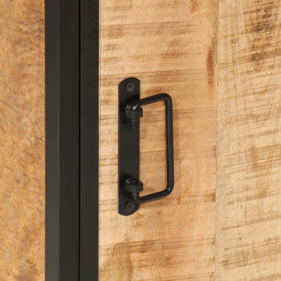 Badkamerkast 40x27x90 cm massief mangohout en ijzer