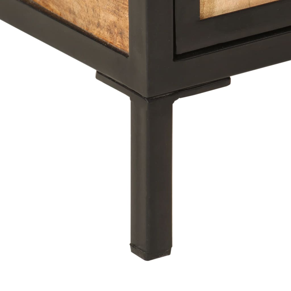 Badkamerkast 40x27x90 cm massief mangohout en ijzer