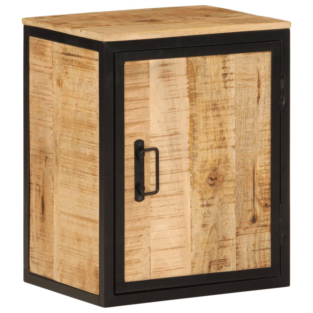 Badkamerkast 40x30x50 cm massief mangohout en ijzer