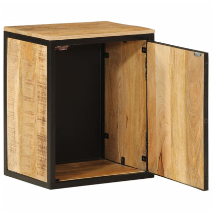 Badkamerkast 40x30x50 cm massief mangohout en ijzer