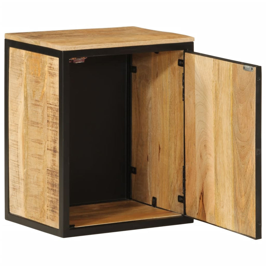 Badkamerkast 40x30x50 cm massief mangohout en ijzer