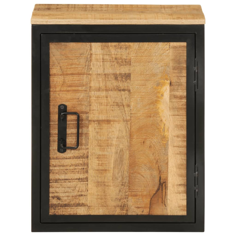 Badkamerkast 40x30x50 cm massief mangohout en ijzer
