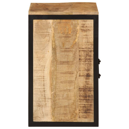 Badkamerkast 40x30x50 cm massief mangohout en ijzer