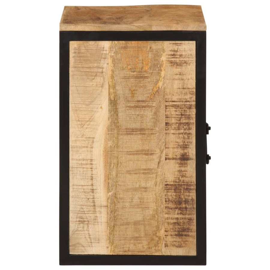 Badkamerkast 40x30x50 cm massief mangohout en ijzer
