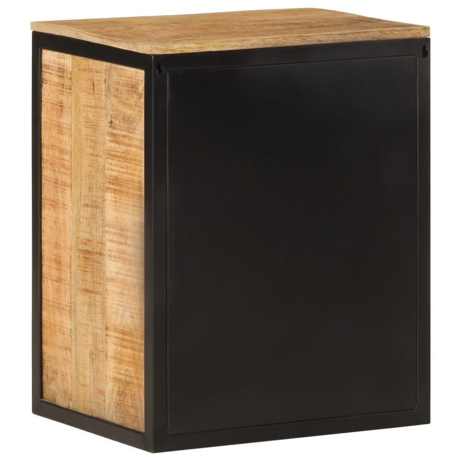 Badkamerkast 40x30x50 cm massief mangohout en ijzer