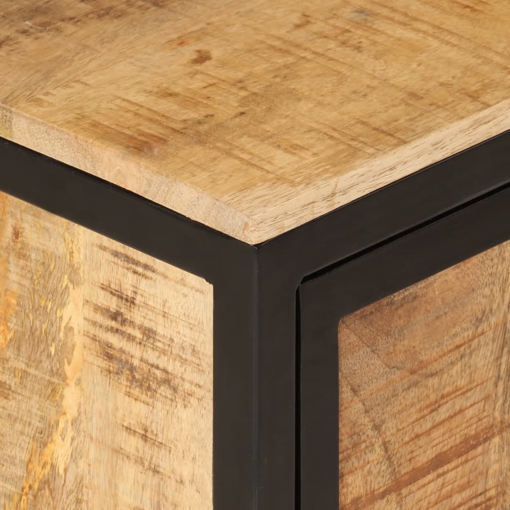 Badkamerkast 40x30x50 cm massief mangohout en ijzer
