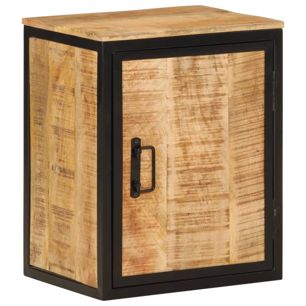 Badkamerkast 40x30x50 cm massief mangohout en ijzer