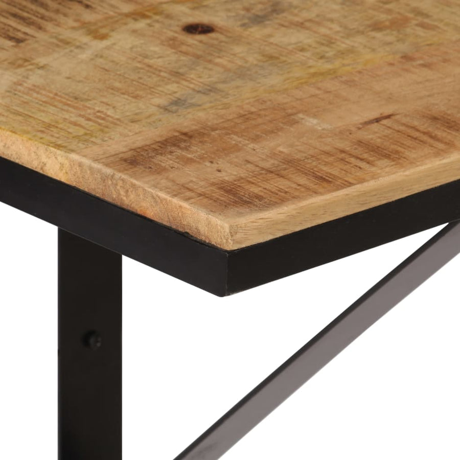 Wandschap 40x30x32 cm massief mangohout en ijzer