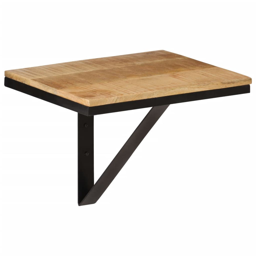 Wandschap 40x30x32 cm massief mangohout en ijzer