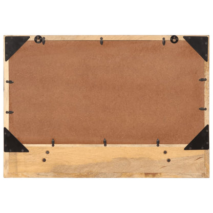Spiegel Met Schap 80X8X55 Cm Glas En Massief Mangohout