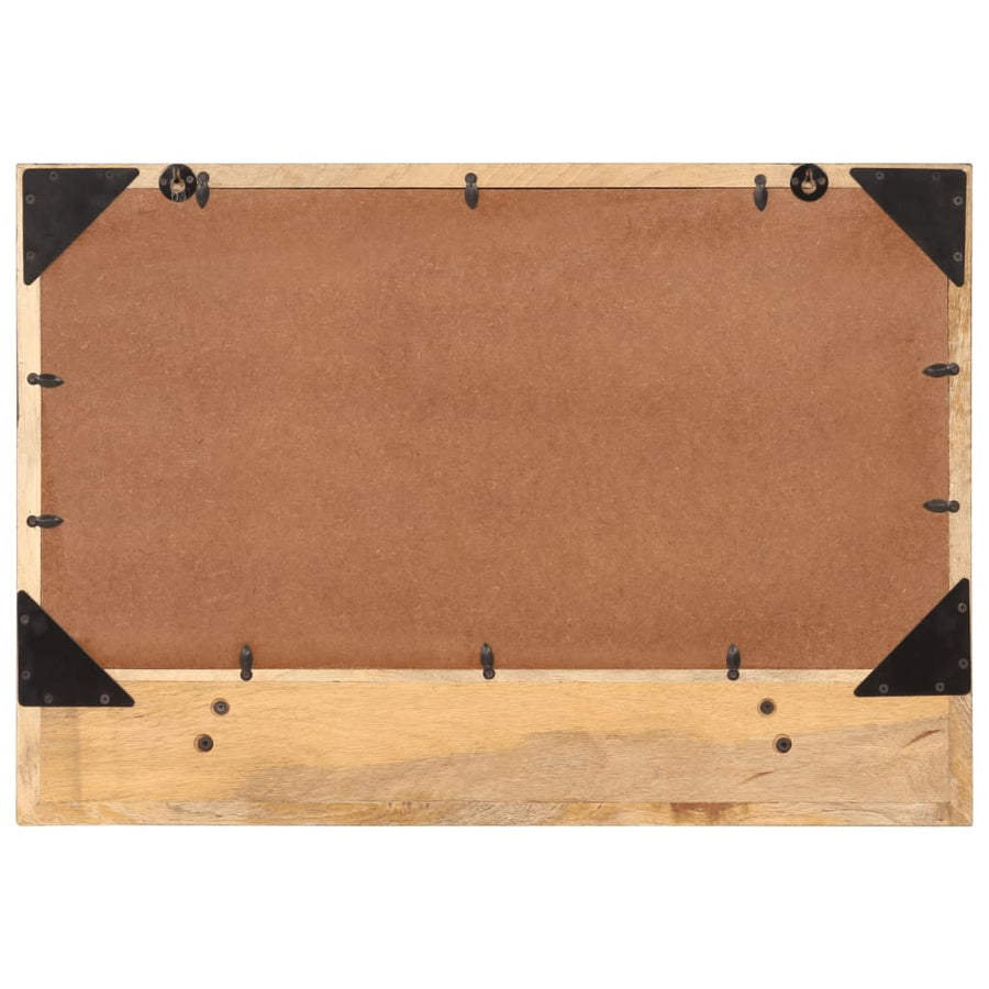Spiegel Met Schap 80X8X55 Cm Glas En Massief Mangohout
