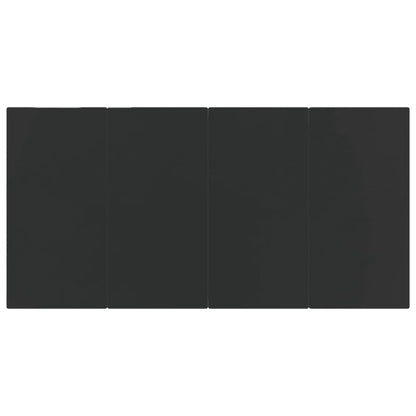 -Delige Tuinset Poly Rattan En Staal Zwart 5 160 cm tafellengte