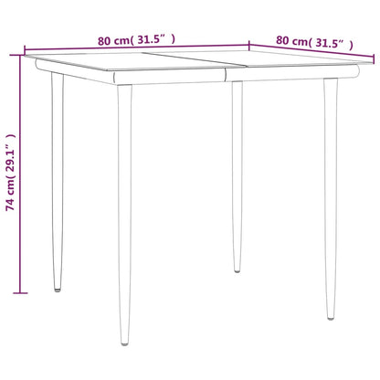 3-Delige Tuinset Poly Rattan En Staal Grijs En Zwart 2