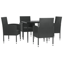 5-Delige Tuinset Poly Rattan En Staal Zwart 4