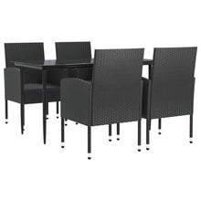 Tuinset Poly Rattan En Staal Zwart 5