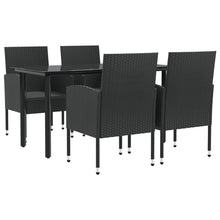 5-Delige Tuinset Poly Rattan En Staal Zwart 4