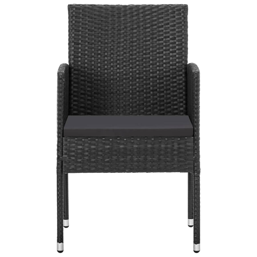 5-Delige Tuinset Poly Rattan En Staal Zwart 4