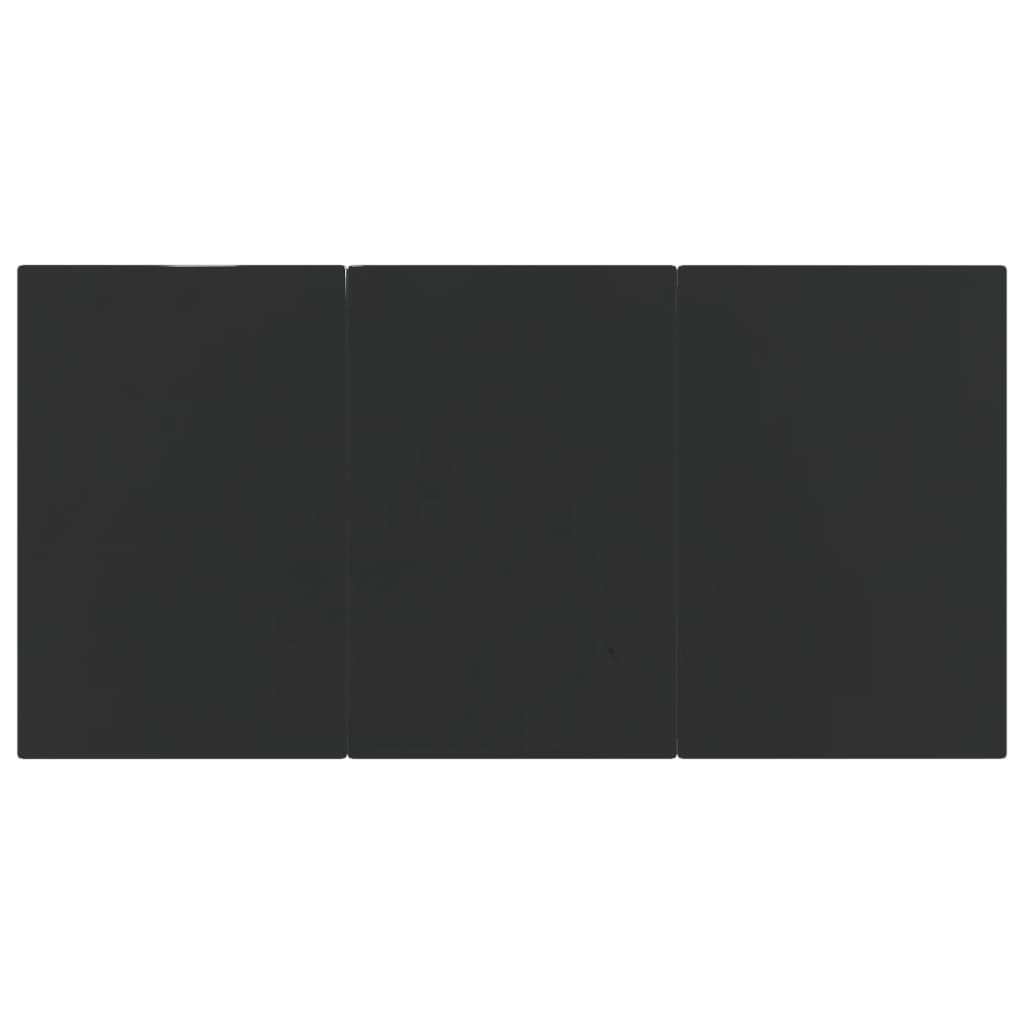 9-Delige Tuinset Poly Rattan En Staal Zwart 8 200 cm tafellengte