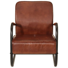 Fauteuil Echt Leer Bruin en zwart