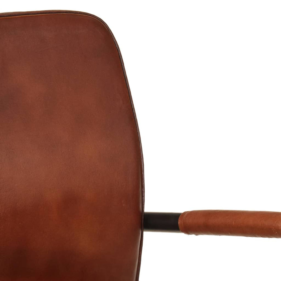 Fauteuil Echt Leer Bruin en zwart