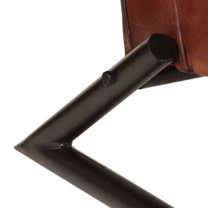 Fauteuil Echt Leer Bruin en zwart