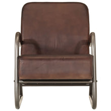 Fauteuil Echt Leer Bruin Donkerbruin