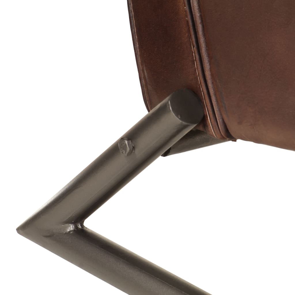 Fauteuil Echt Leer Bruin Donkerbruin