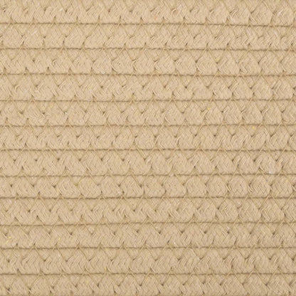Opbergmanden 2 St Ø 24X18 Cm Katoen En Wit Beige