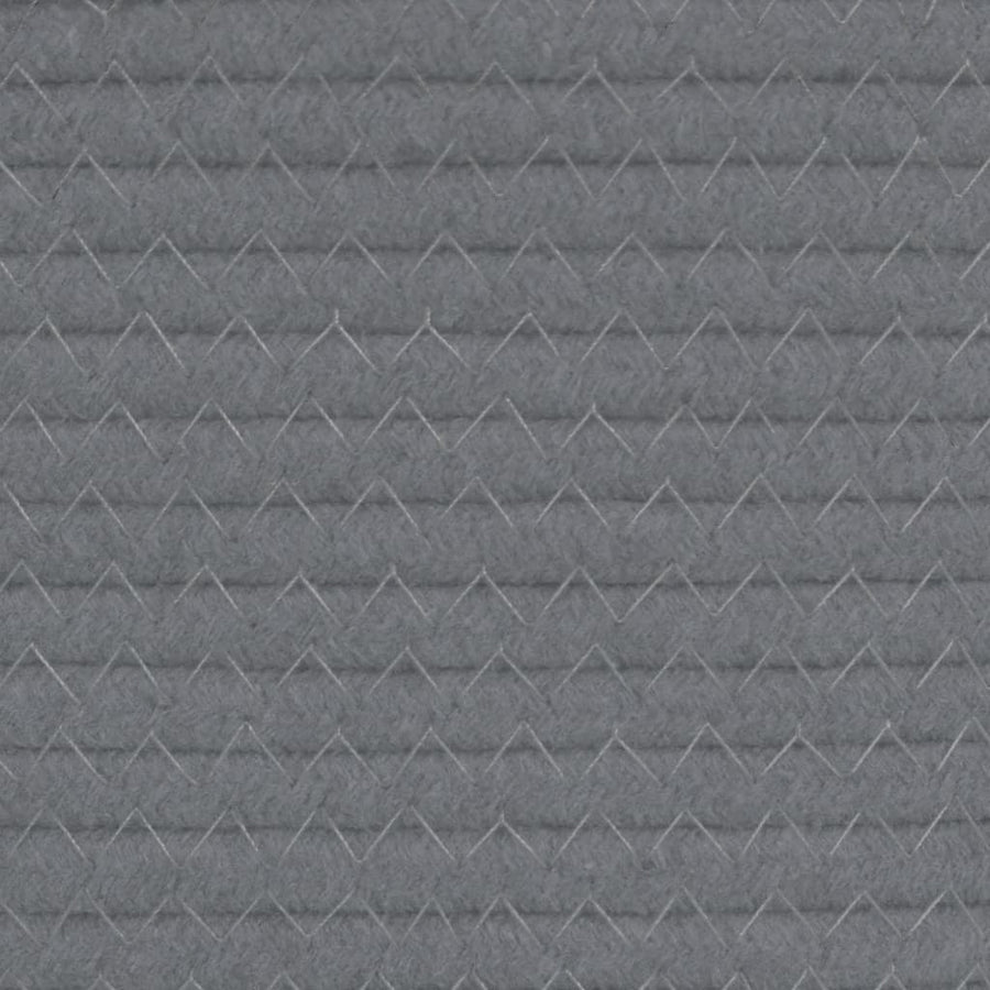 Opbergmanden 2 St Ø 28X28 Cm Katoen Grijs En Wit