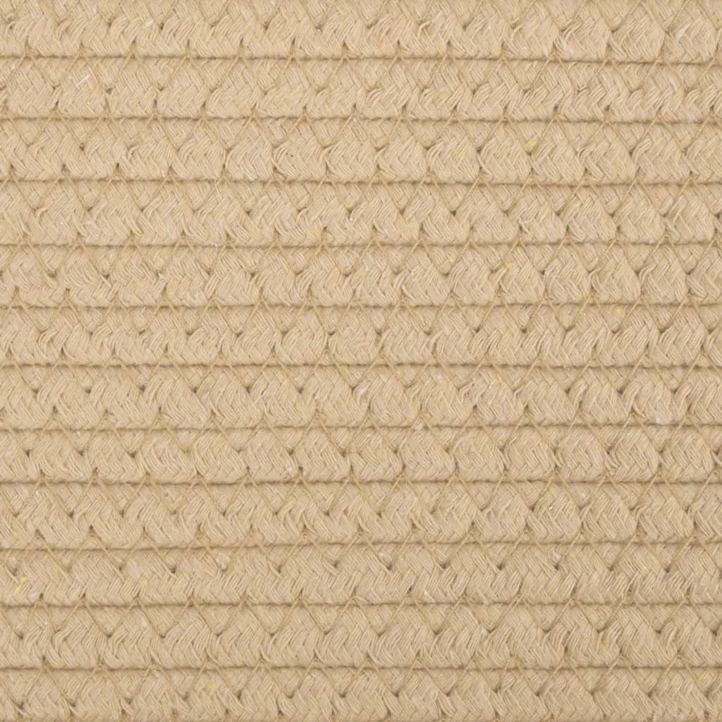 Opbergmanden 2 St Ø 28X28 Cm Katoen Beige En Wit