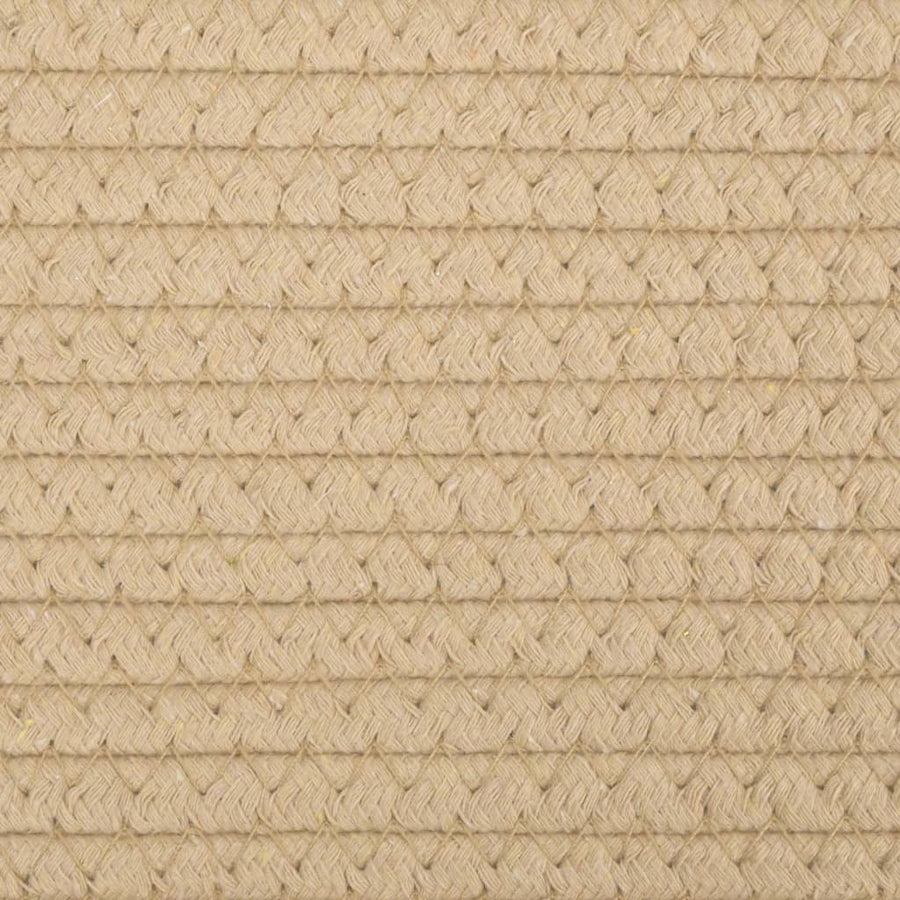 Opbergmanden 2 St Ø 28X28 Cm Katoen Beige En Wit