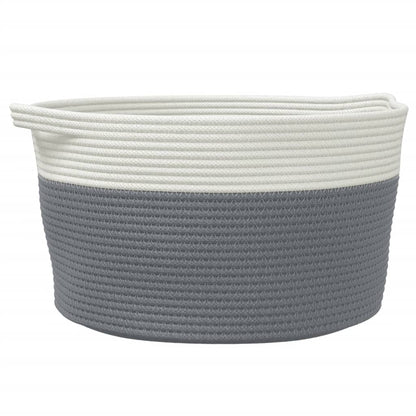 Opbergmand Ø Katoen En Wit 40 x 25 cm