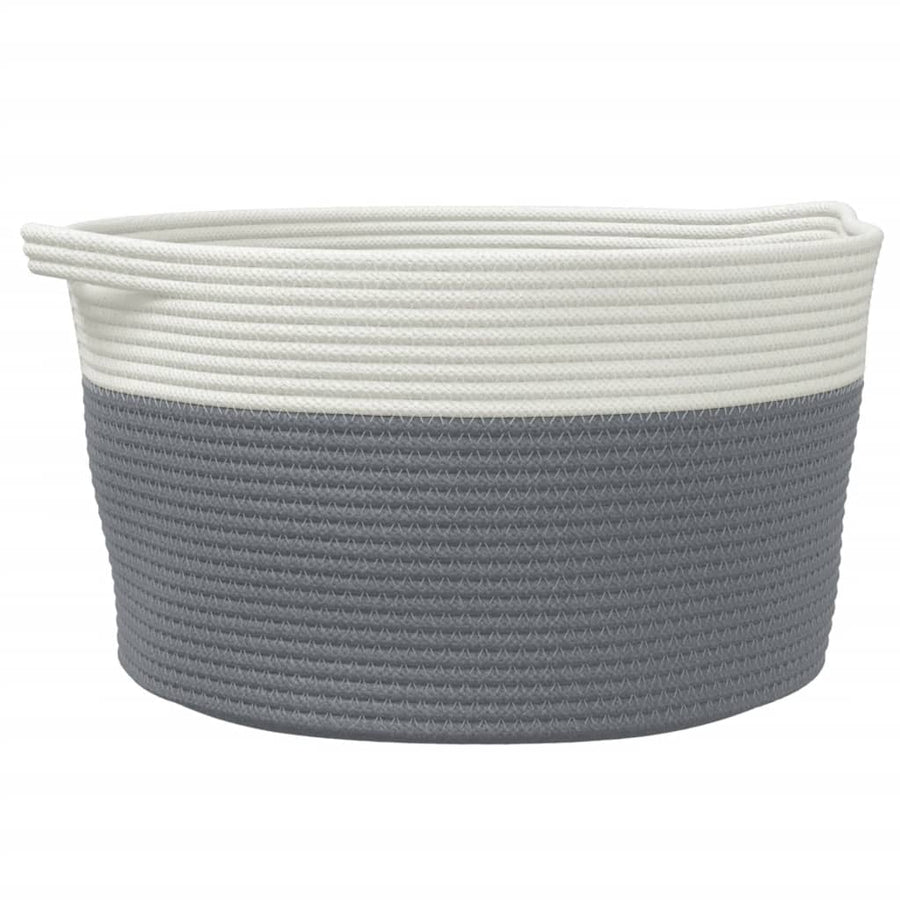 Opbergmand Ø Katoen En Wit 40 x 25 cm