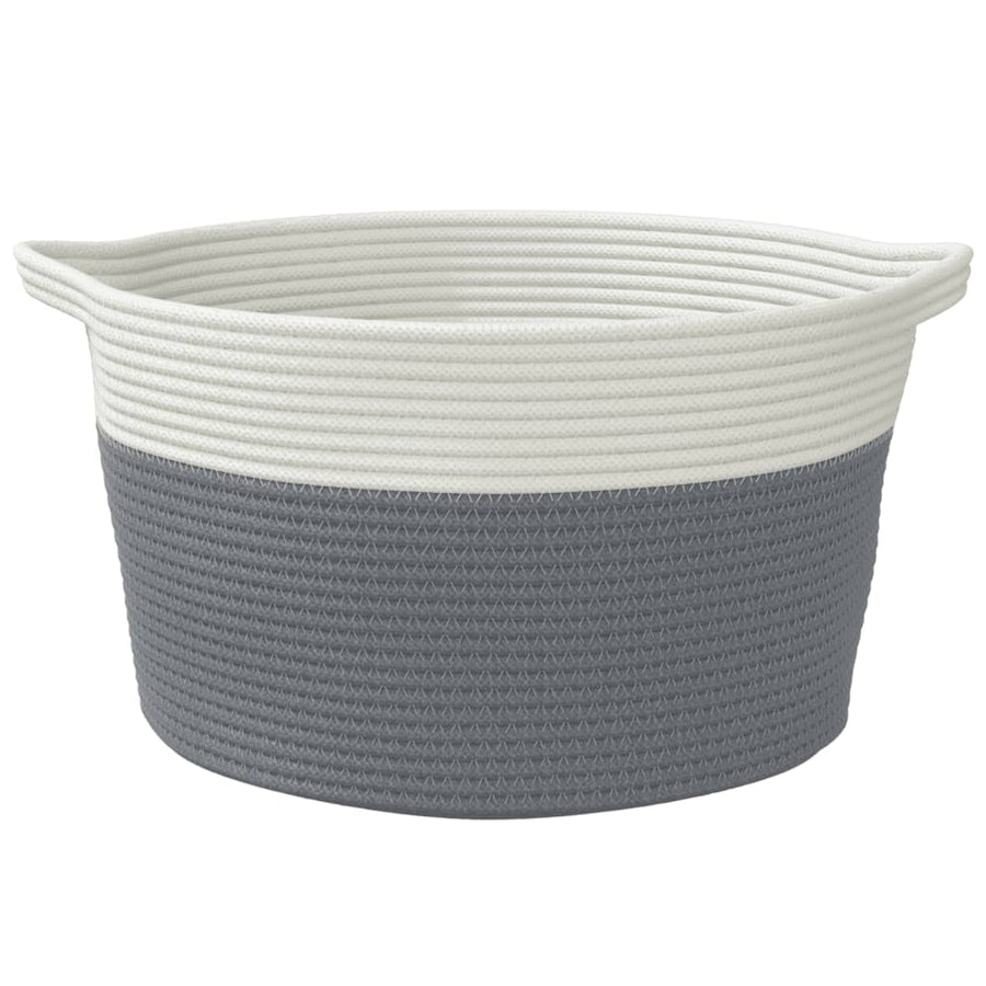Opbergmand Ø Katoen En Wit 40 x 25 cm