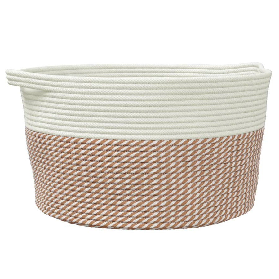 Opbergmand Ø Katoen En Wit 40 x 25 cm
