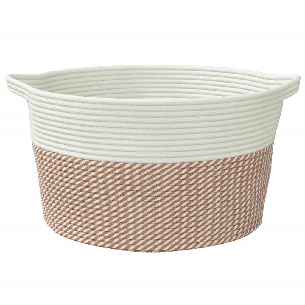 Opbergmand Ø Katoen En Wit 40 x 25 cm