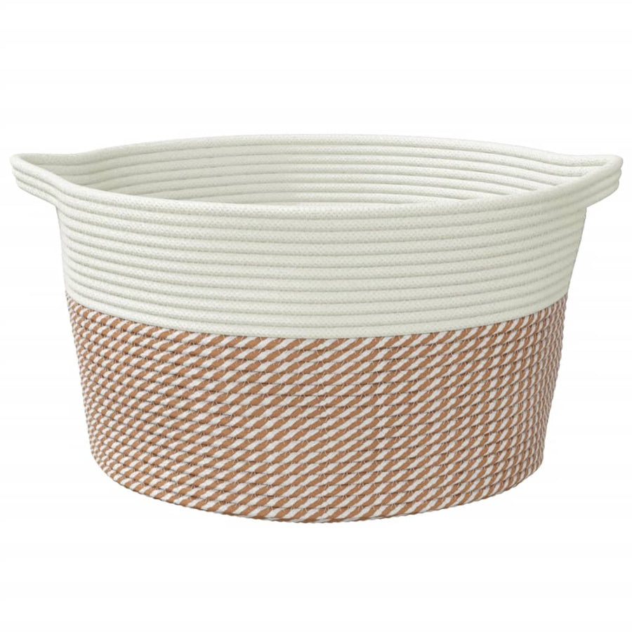 Opbergmand Ø Katoen En Wit 40 x 25 cm
