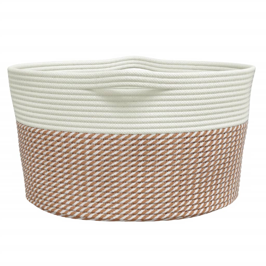 Opbergmand Ø Katoen En Wit 40 x 25 cm